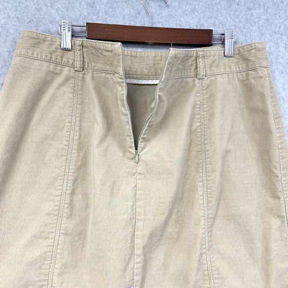 Eddie Bauer Corduroy Skirt Womens 14 Short Minimalist School Girl Light Academia - Picture 6 of 8